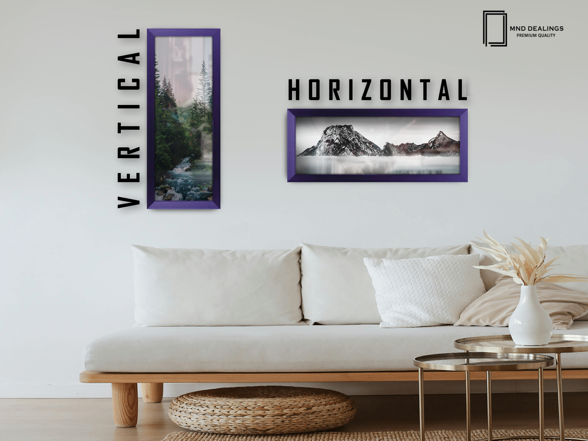 ( 60 x 30 CM ) / 24 x 12 Inch | Frames - MDF
 -  [ Purple ]
