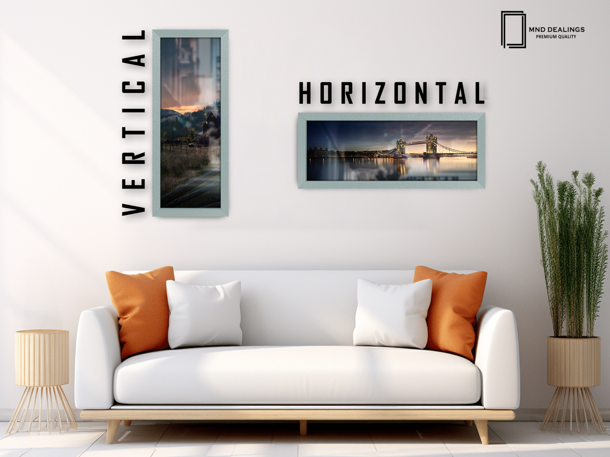 ( 60 x 30 CM ) / 24 x 12 Inch | Frames - MDF
 -  [ Silver ]