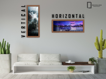 ( 60 x 30 CM ) / 24 x 12 Inch | Art Frames - MDF
 -  [ Walnut ]
