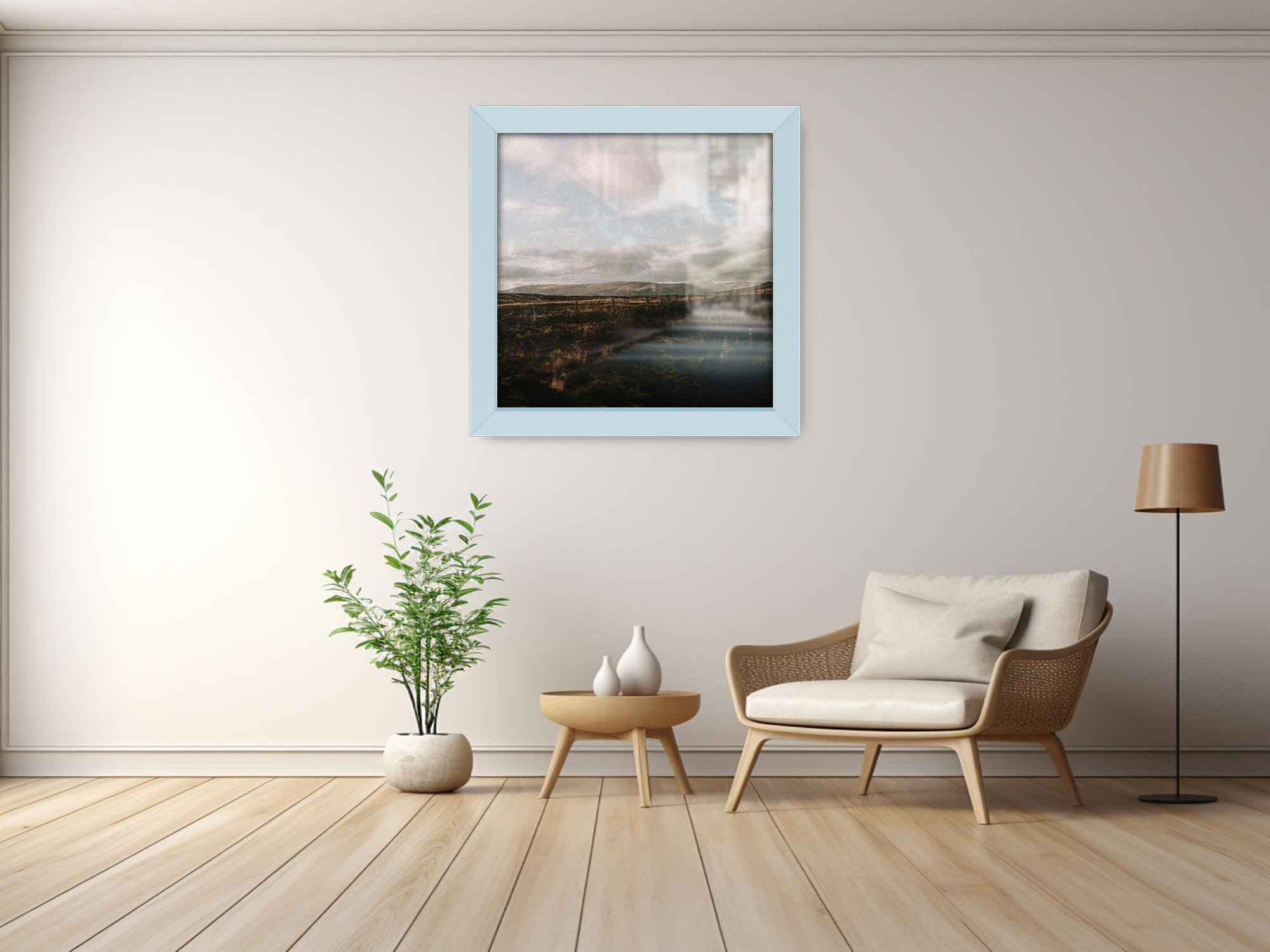 ( 60 x 60 CM ) / 24 x 24 Inch  |  Display Frame - MDF
 -  [ Light Grey ]