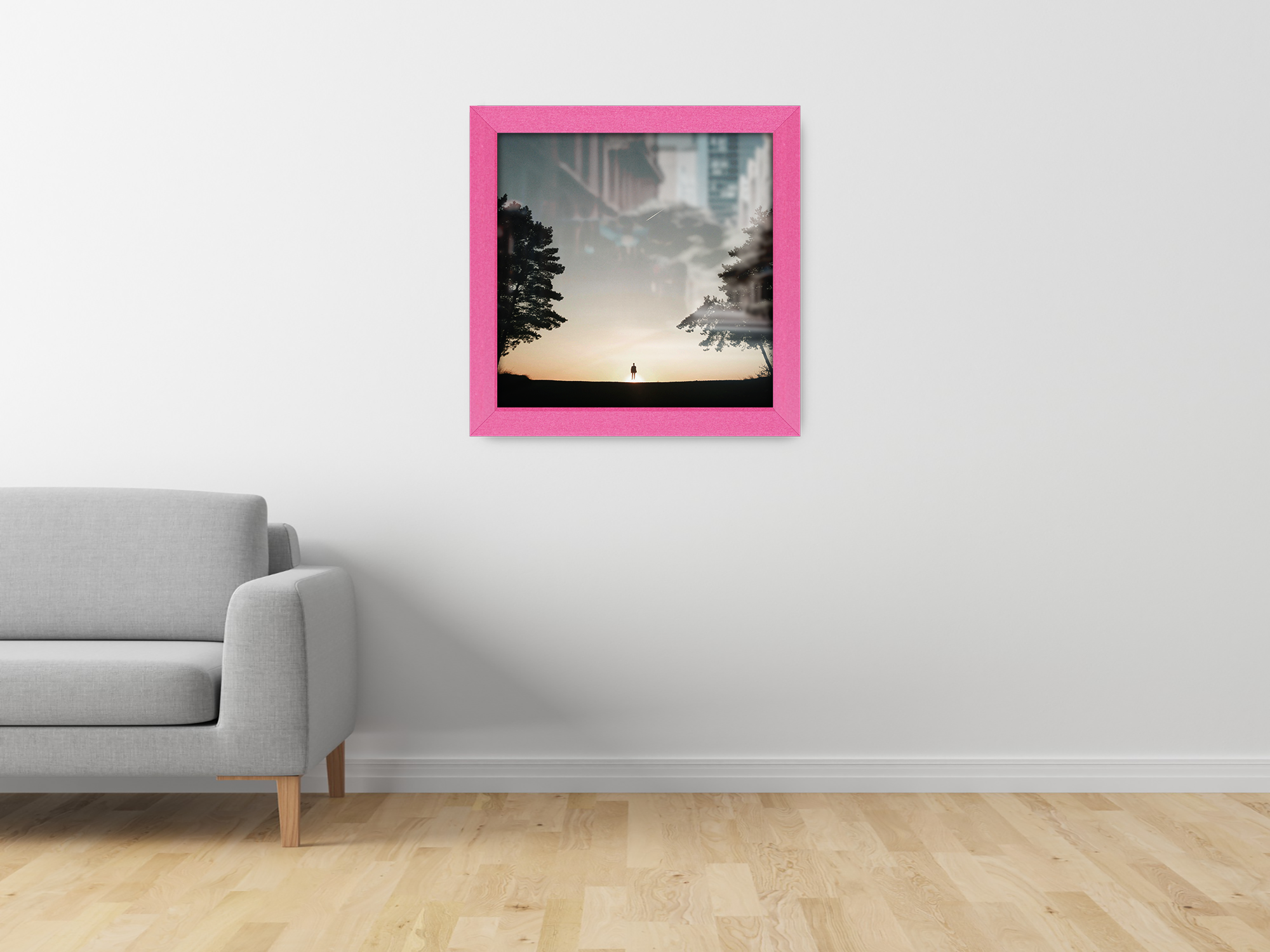 ( 60 x 60 CM ) / 24 x 24 Inch  |  Poster Frames - MDF
 -  [ Pink ]