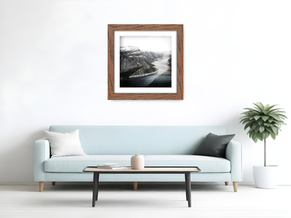 ( 60 x 60 Cm ) / 24 x 24 Inch with 50 x 50 Cm White Mount Display Frame - MDF