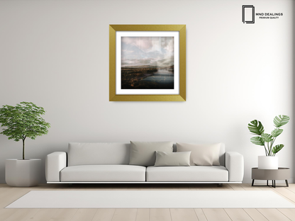 ( 60 x 60 Cm ) / 24 x 24 Inch with 50 x 50 Cm White Mount Display Frame - MDF
