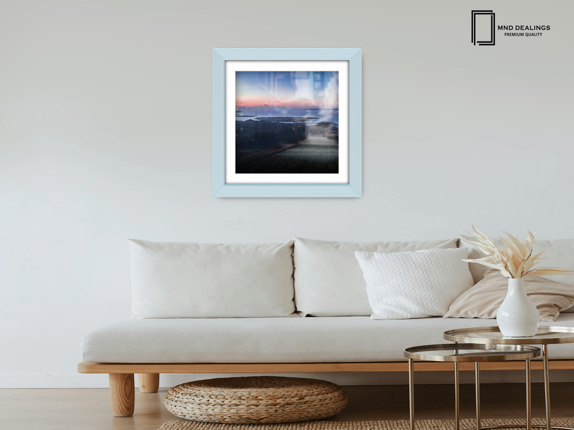 ( 60 x 60 Cm ) / 24 x 24 Inch with 50 x 50 Cm White Mount Display Frame - MDF