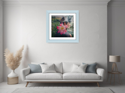 ( 60 x 60 Cm ) / 24 x 24 Inch with 50 x 50 Cm White Mount Display Frame - MDF