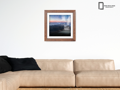 ( 60 x 60 Cm ) / 24 x 24 Inch with 50 x 50 Cm White Mount Display Frame - MDF