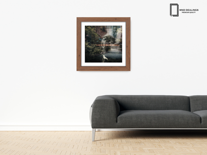 ( 60 x 60 Cm ) / 24 x 24 Inch with 50 x 50 Cm White Mount Display Frame - MDF