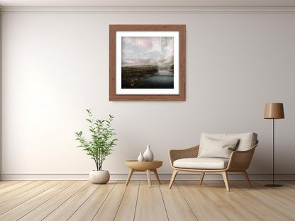 ( 60 x 60 Cm ) / 24 x 24 Inch with 50 x 50 Cm White Mount Display Frame - MDF
