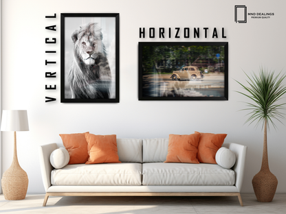 ( 60 x 70 CM ) / 28 x 24 Inch  |  Frames - MDF
 -  [ Matt Black ]