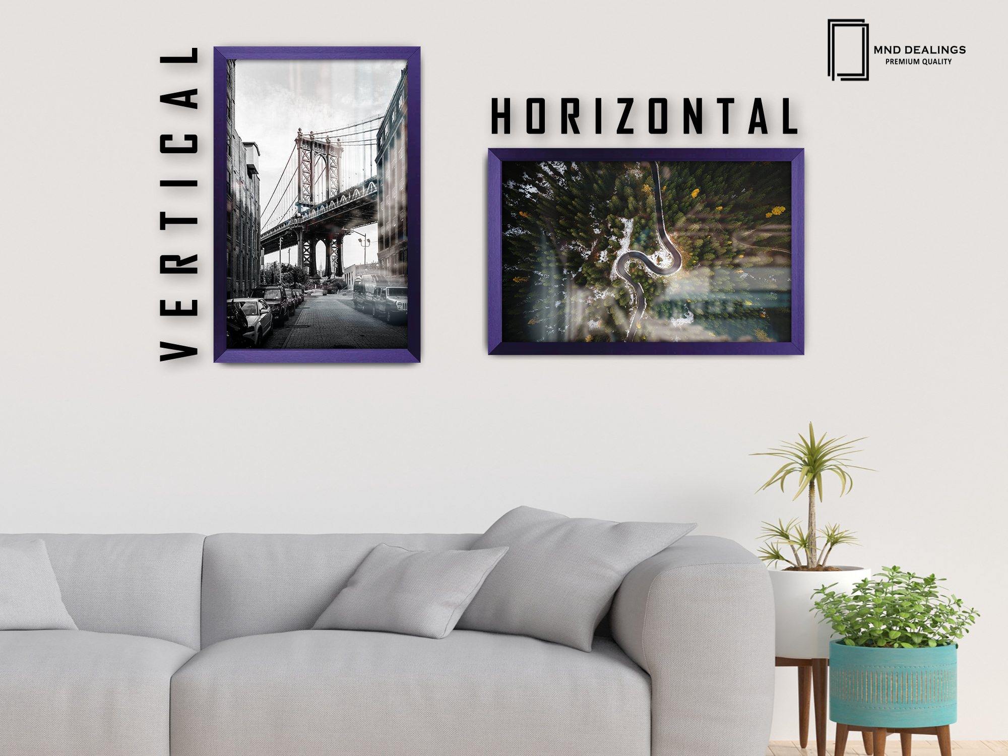 ( 60 x 70 CM ) / 28 x 24 Inch  |  Frames - MDF
 -  [ Purple ]