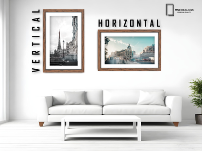 ( 60 x 70 cm ) / 28 x 24 Inch with 60 x 50 cm White Mount Frames - MDF