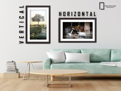 ( 60 x 70 cm ) / 28 x 24 Inch with 60 x 50 cm White Mount Frames - MDF
