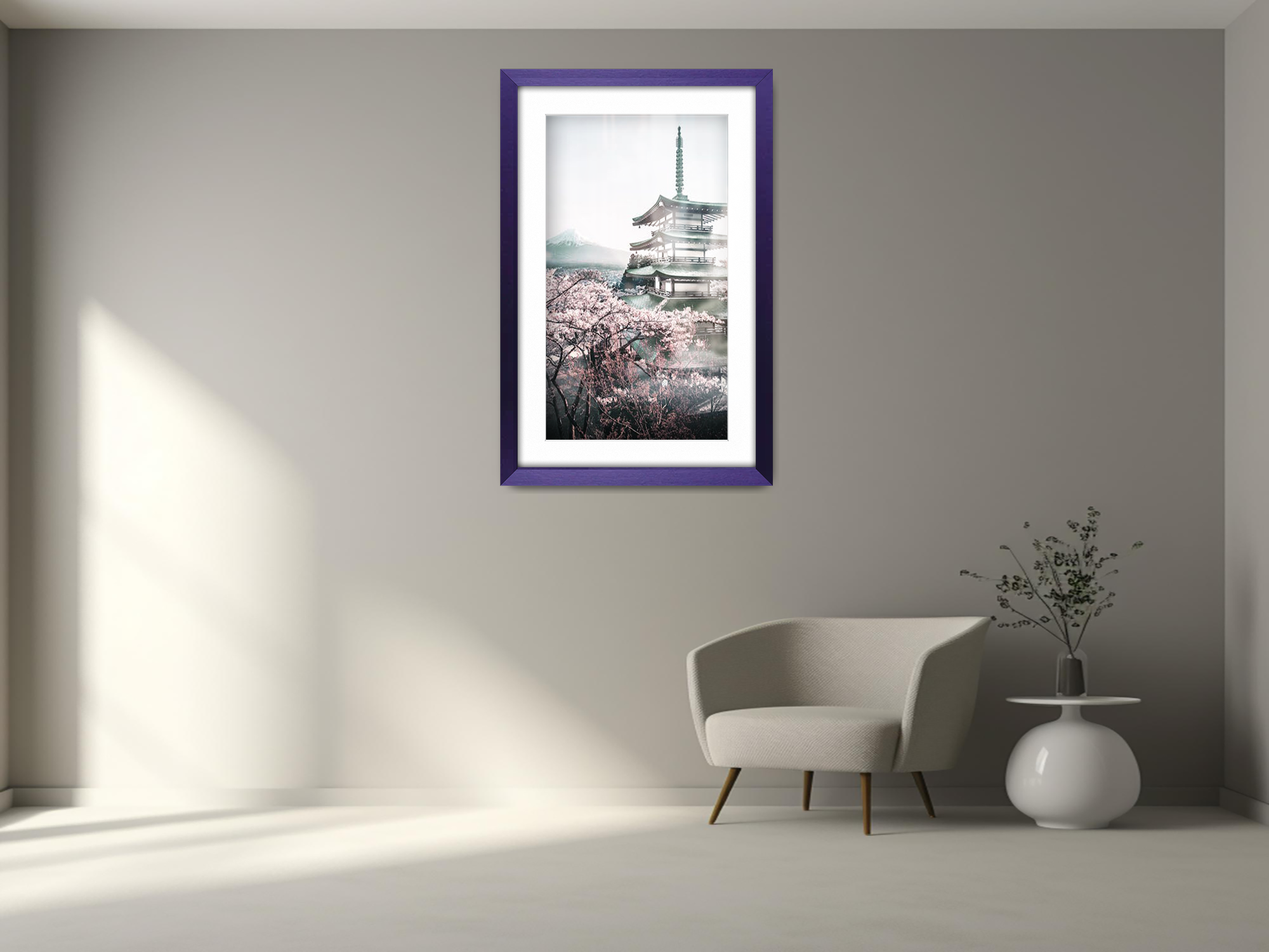 ( 60 x 70 cm ) / 28 x 24 Inch with 60 x 50 cm White Mount Frames - MDF