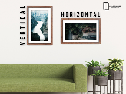 ( 60 x 70 cm ) / 28 x 24 Inch with 60 x 50 cm White Mount Frames - MDF