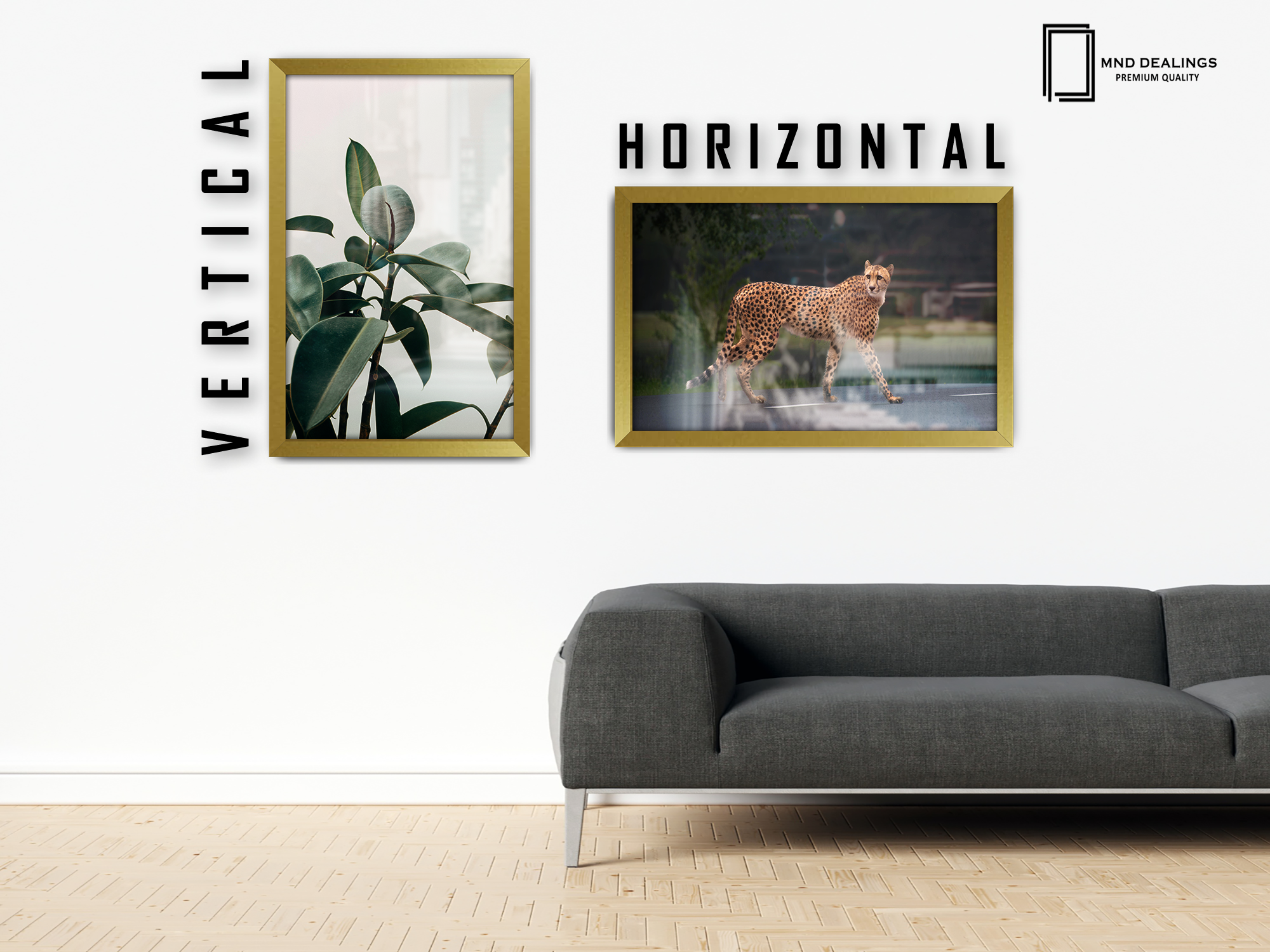 ( 60 x 80 CM ) / 32x 24 Inch  |  Photo Frames - MDF
 -  [ Gold ]