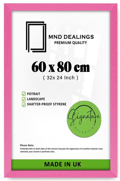 ( 60 x 80 CM ) / 32x 24 Inch  |  Poster Frames - MDF
 -  [ Pink ]