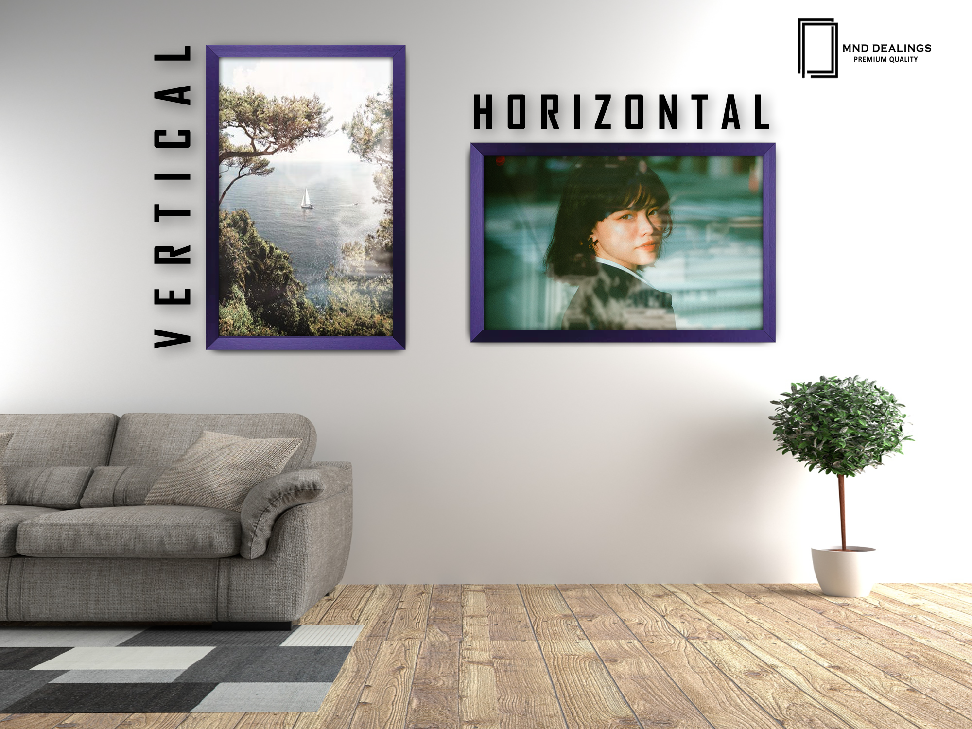 ( 60 x 80 CM ) / 32x 24 Inch  |  Picture Frames - MDF
 -  [ Purple ]