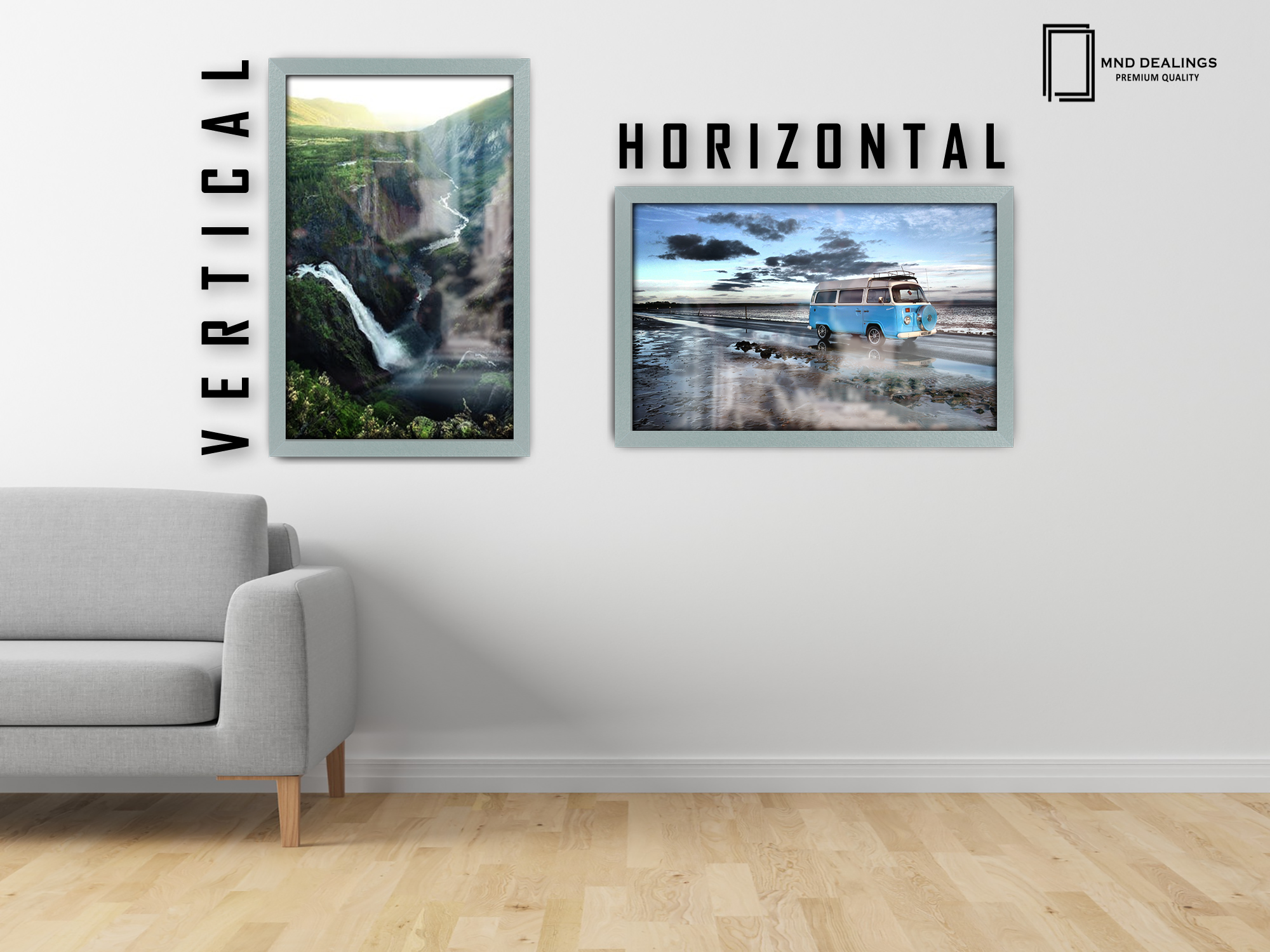 ( 60 x 80 CM ) / 32x 24 Inch  |  Display Frame - MDF
 -  [ Silver ]