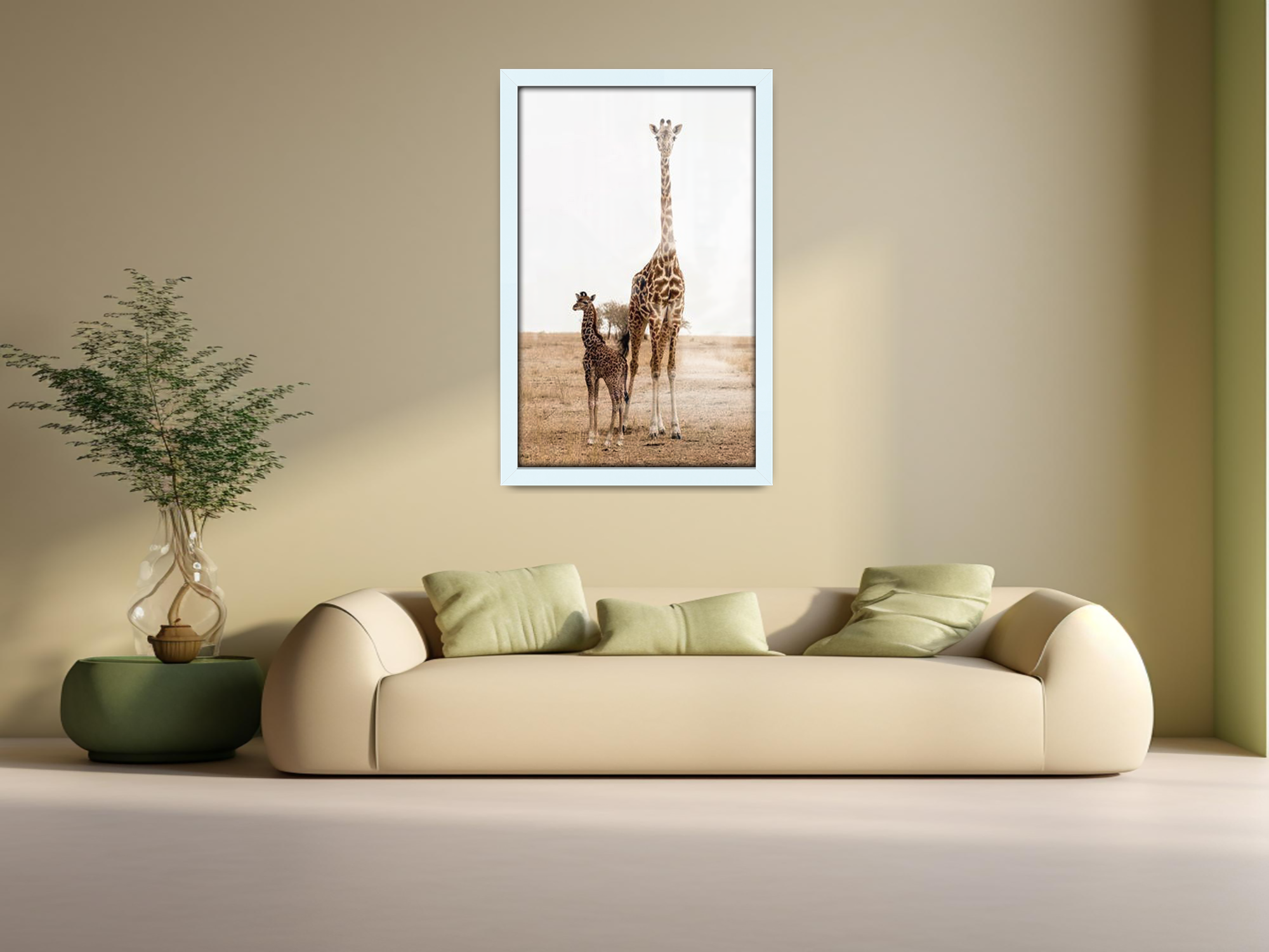 ( 60 x 80 CM ) / 32x 24 Inch  |  Frames - MDF
 -  [ White ]