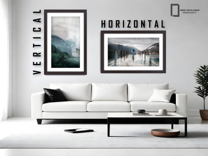 ( 60 x 80 cm ) / 32 x 24 Inch with 70 x 50 cm White Mount Picture Frames - MDF