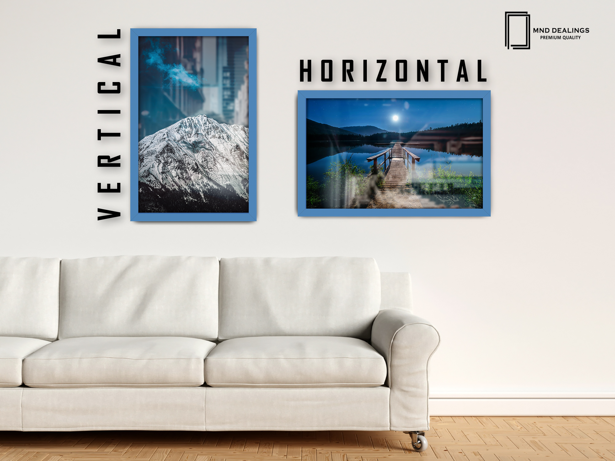 ( 60 x 85 CM ) / 34 x 24 Inch  |  Art Frames - MDF
 -  [ Blue ]