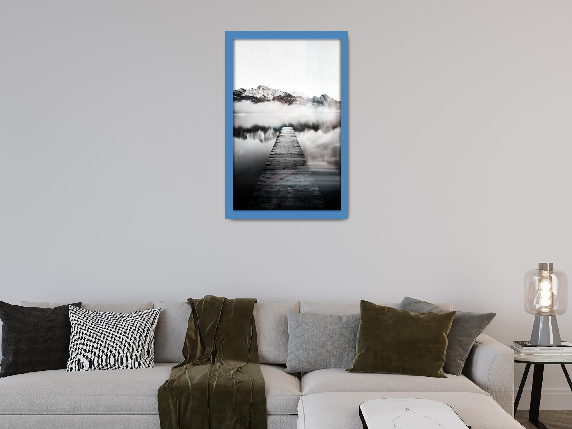 ( 60 x 85 CM ) / 34 x 24 Inch  |  Art Frames - MDF
 -  [ Blue ]