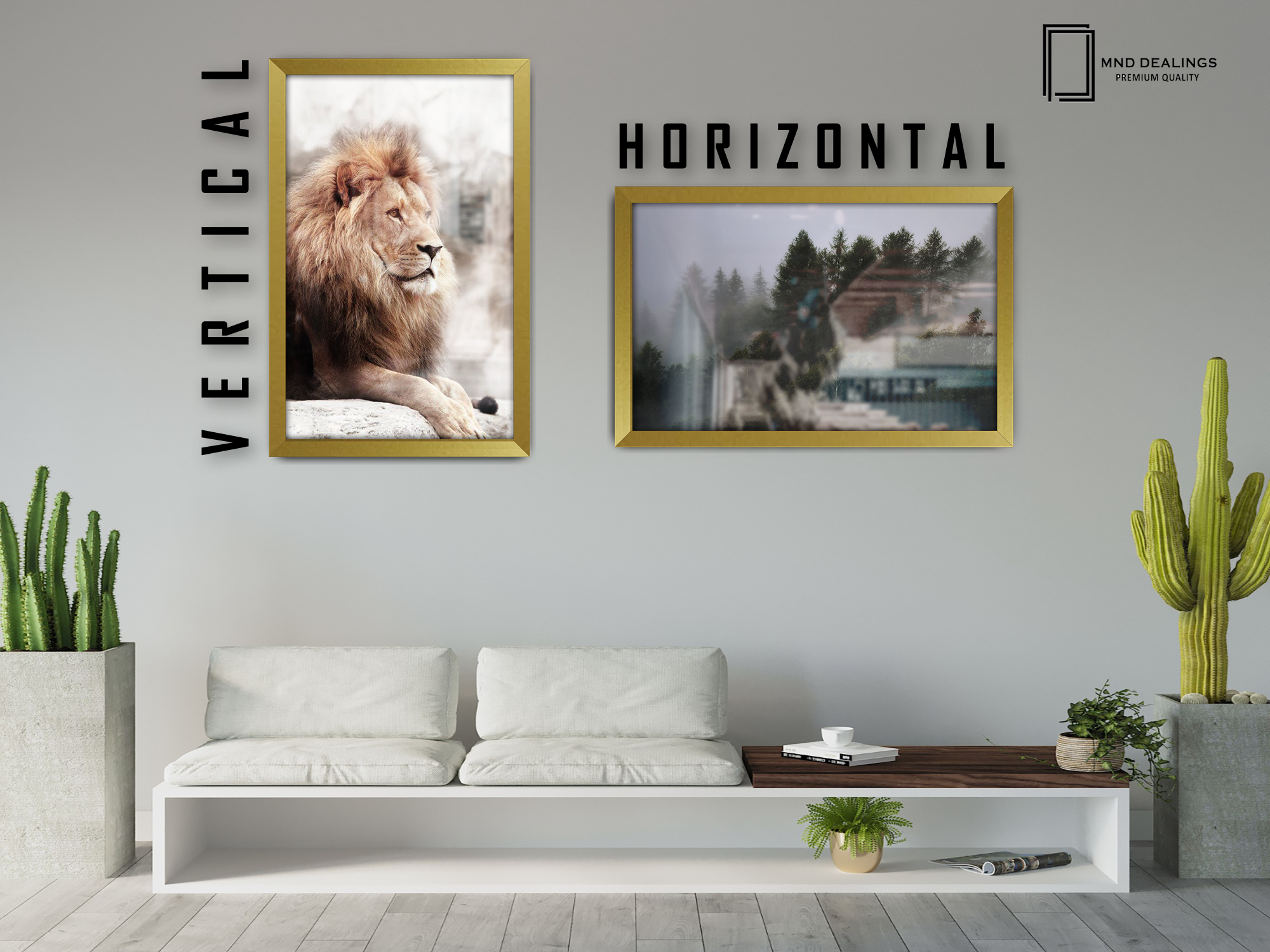 ( 60 x 85 CM ) / 34 x 24 Inch  |  Poster Frames - MDF
 -  [ Gold ]