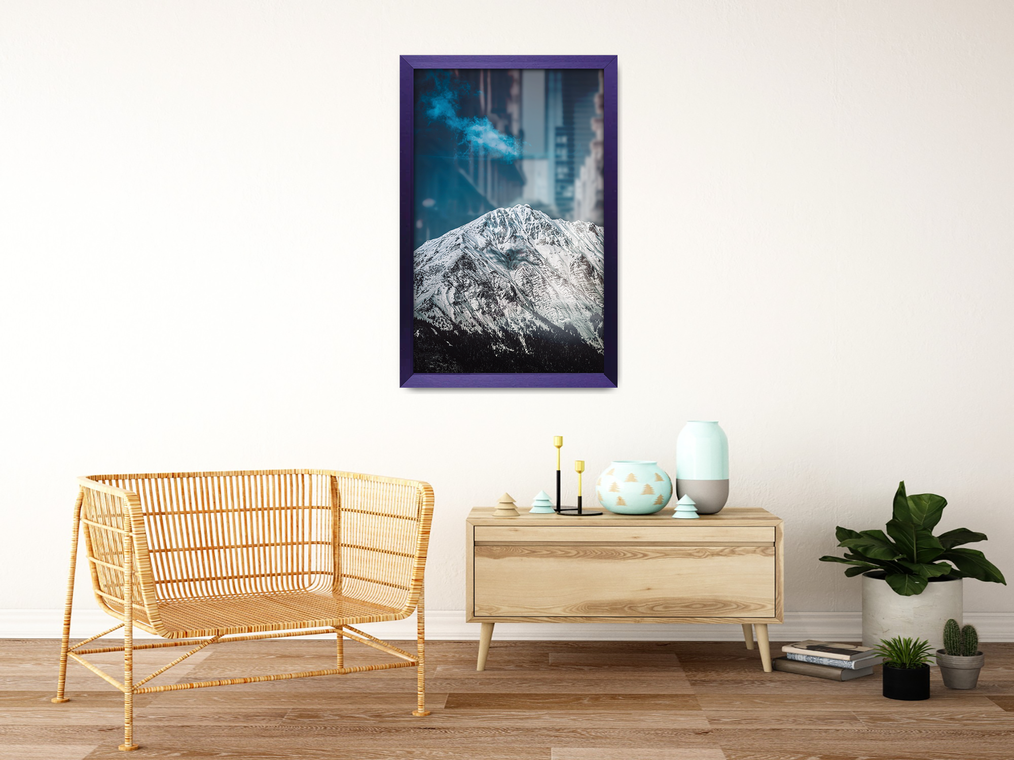 ( 60 x 85 CM ) / 34 x 24 Inch  |  Frames - MDF
 -  [ Purple ]