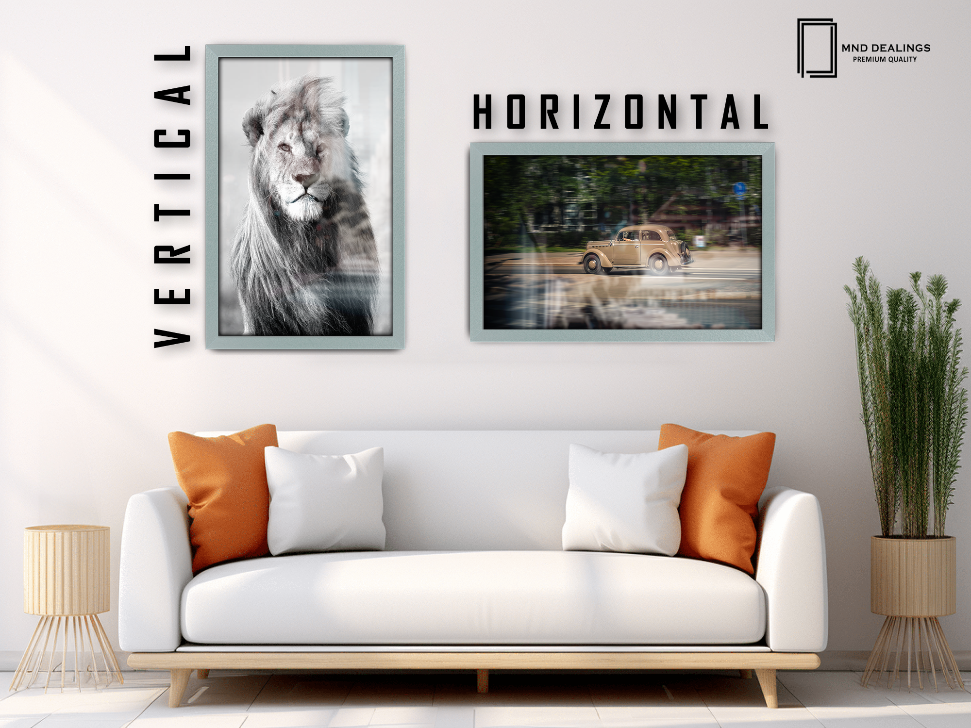 ( 60 x 85 CM ) / 34 x 24 Inch  |  Photo Frames - MDF
 -  [ Silver ]