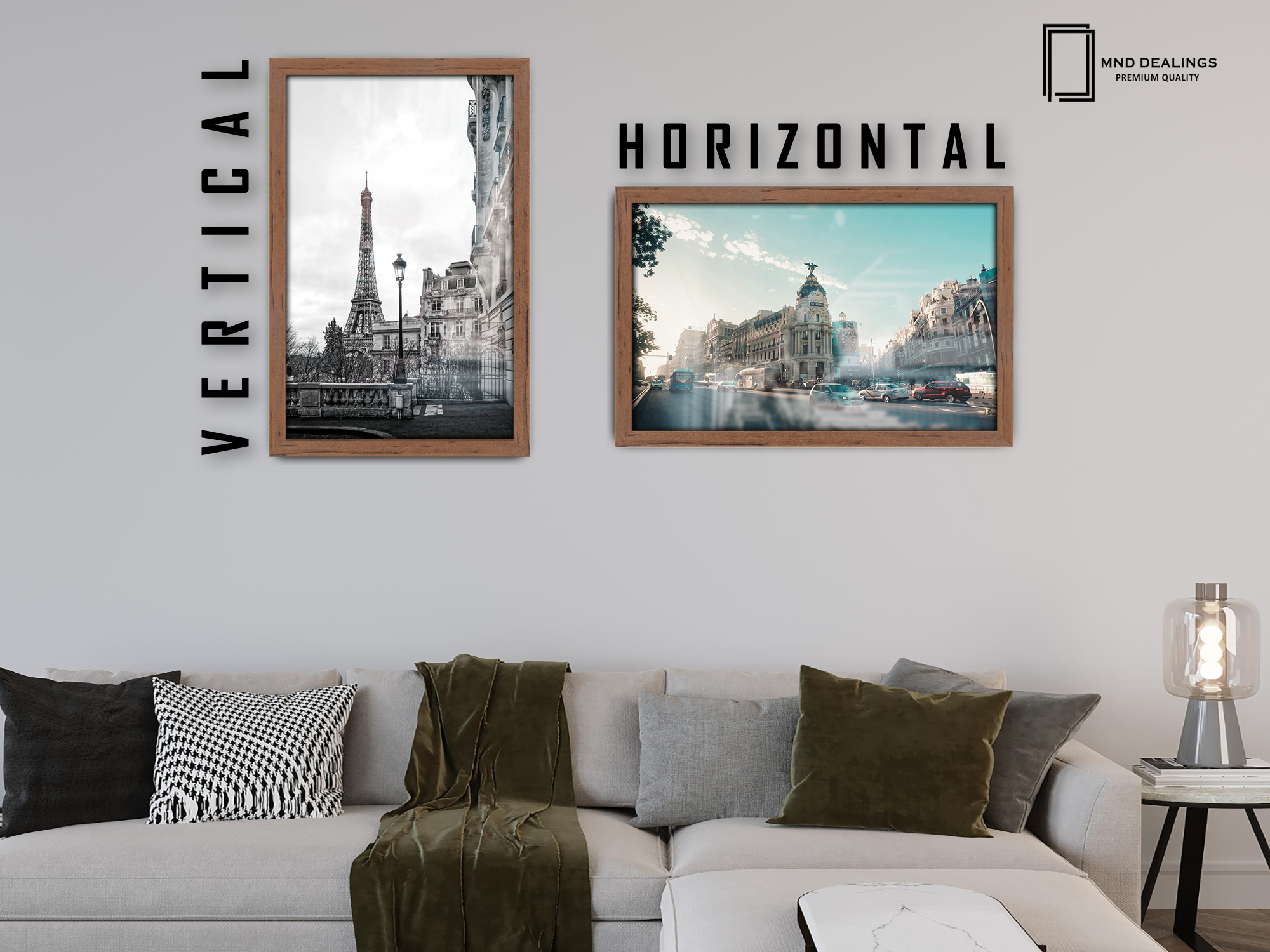 ( 60 x 85 CM ) / 34 x 24 Inch  |  Display Frame - MDF
 -  [ Walnut ]