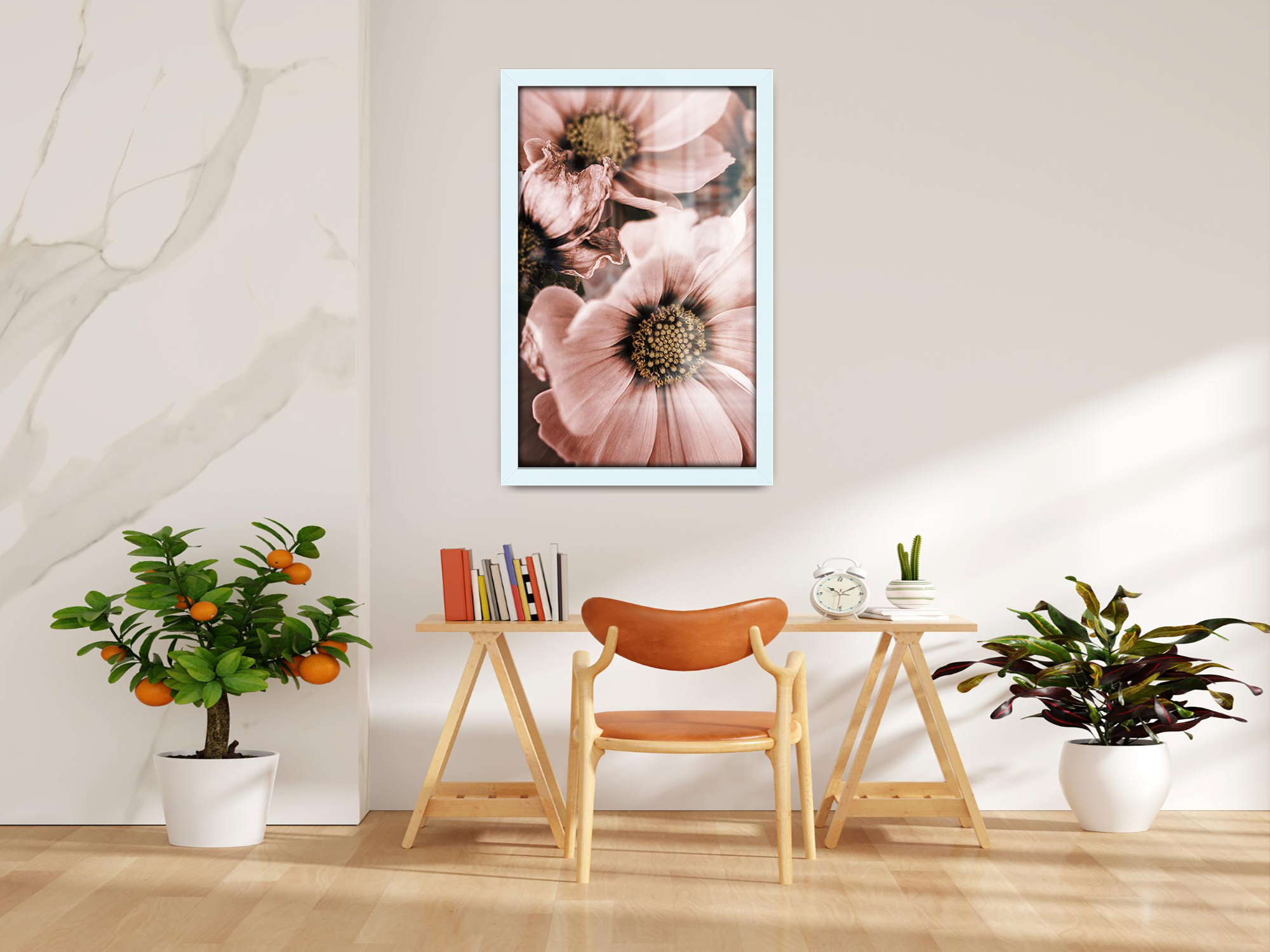 ( 60 x 85 CM ) / 34 x 24 Inch  |  Photo Frames - MDF
 -  [ White ]