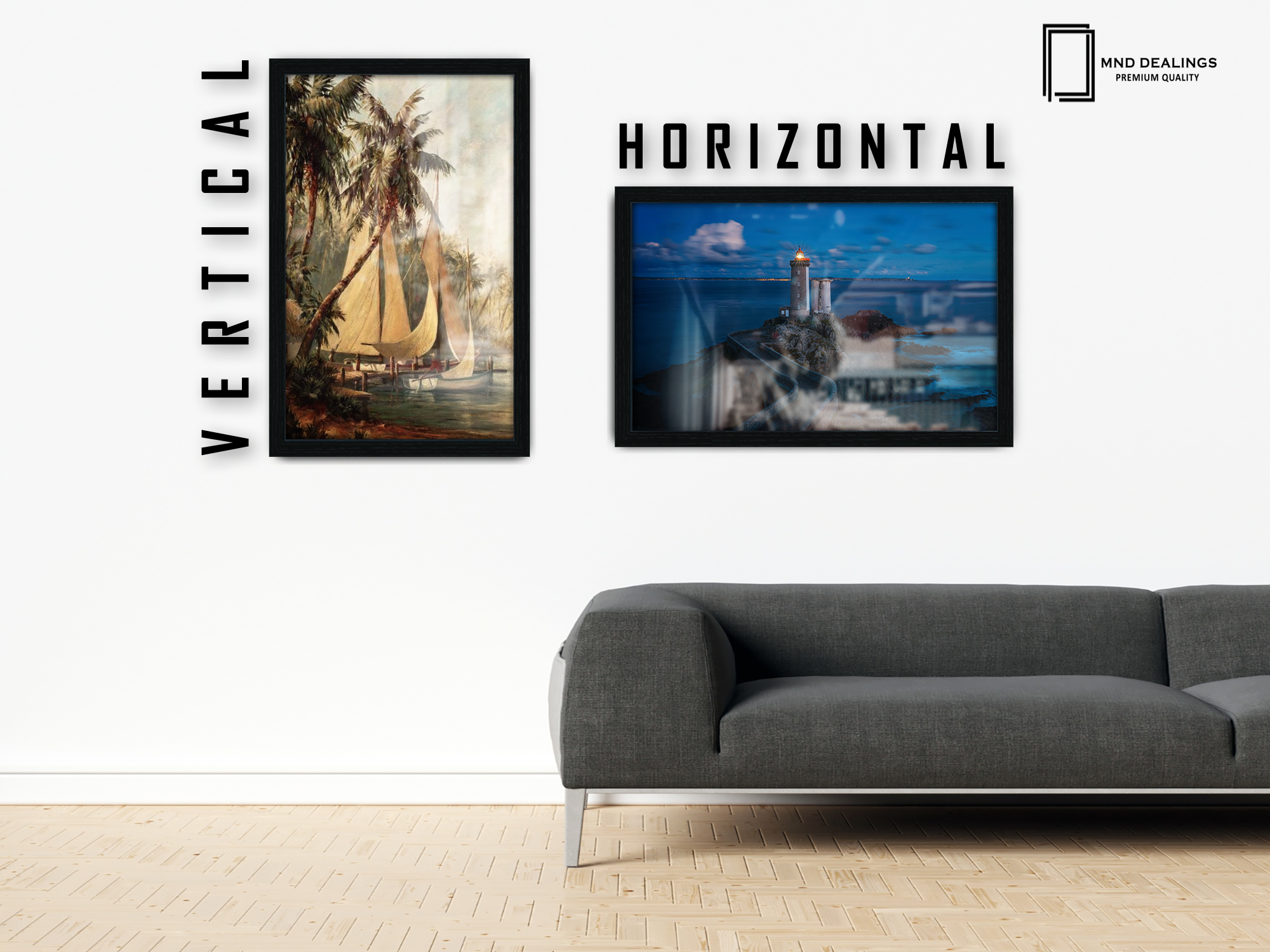 ( 60 x 90 CM ) / 36 x 24 Inch  |  Frames - MDF
 -  [ Black ]