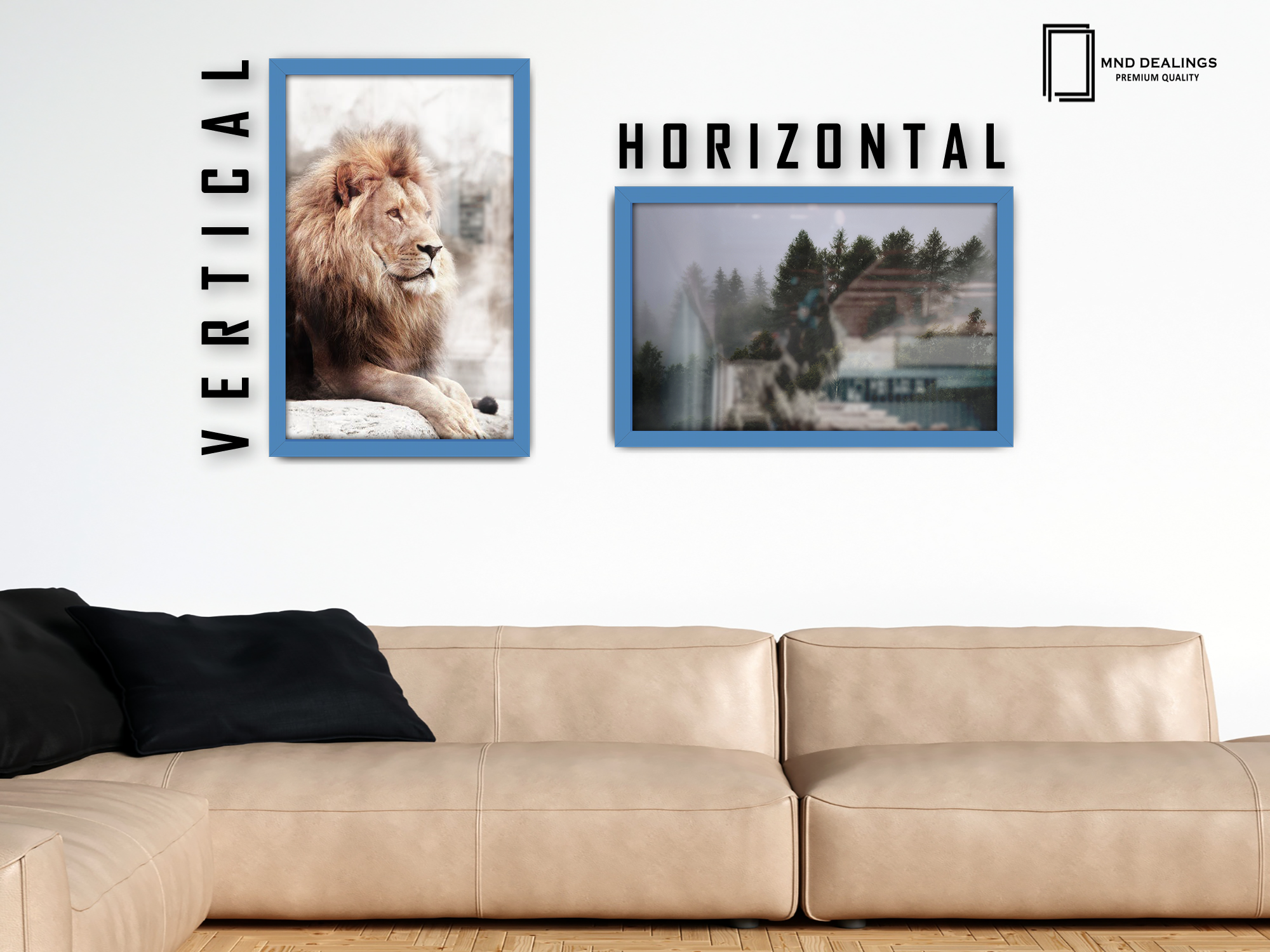 ( 60 x 90 CM ) / 36 x 24 Inch  |  Poster Frames - MDF
 -  [ Blue ]