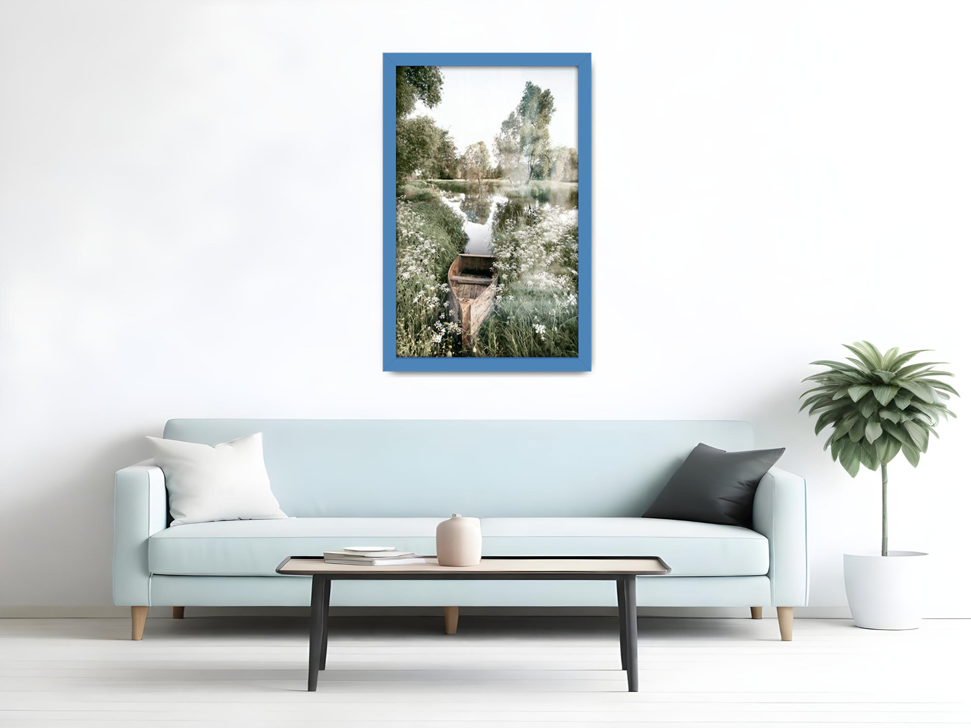 ( 60 x 90 CM ) / 36 x 24 Inch  |  Poster Frames - MDF
 -  [ Blue ]