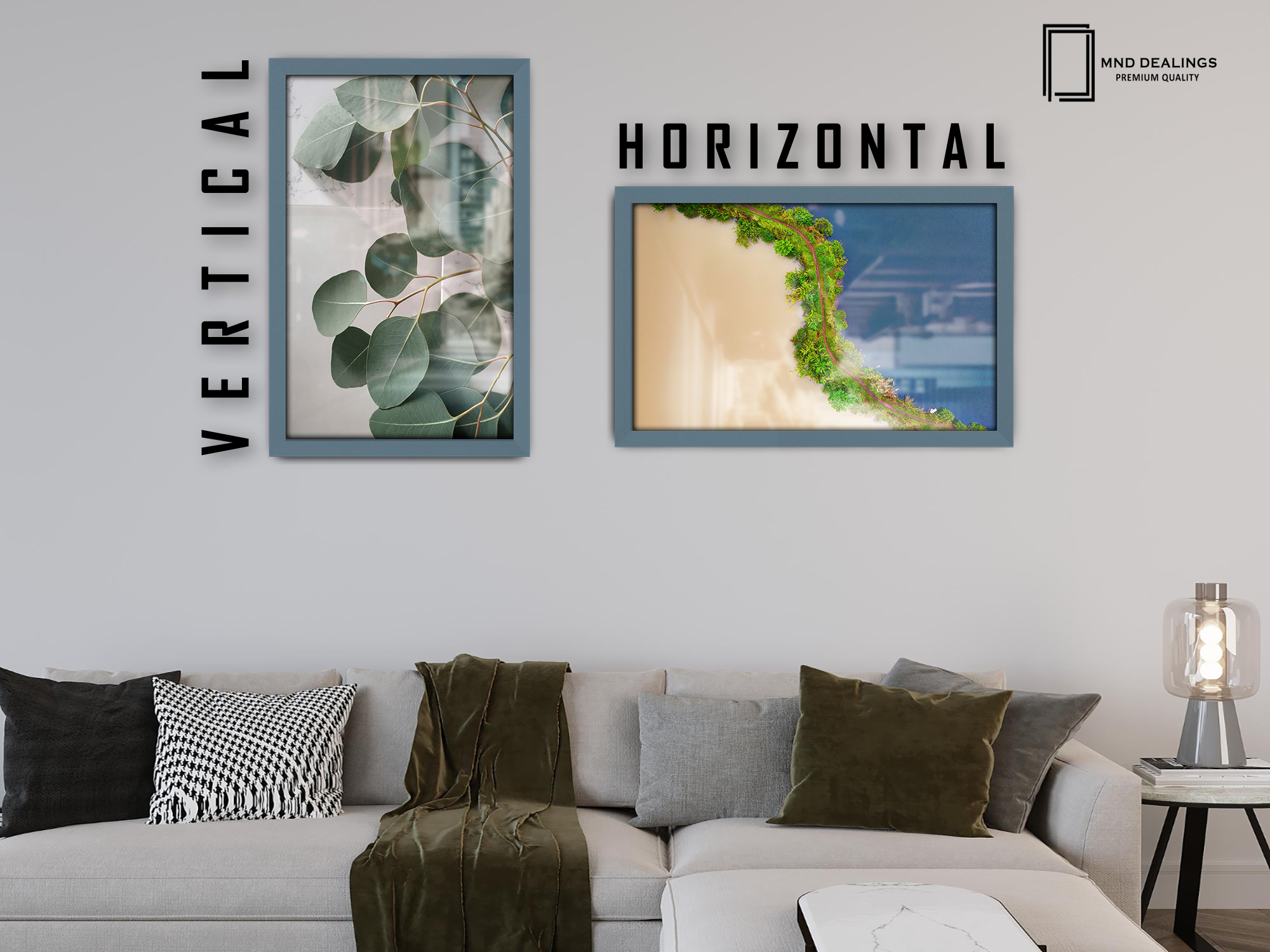( 60 x 90 CM ) / 36 x 24 Inch  |  Art Frames - MDF
 -  [ Dark Grey ]