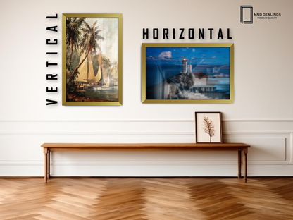 ( 60 x 90 CM ) / 36 x 24 Inch  |  Frames - MDF
 -  [ Gold ]