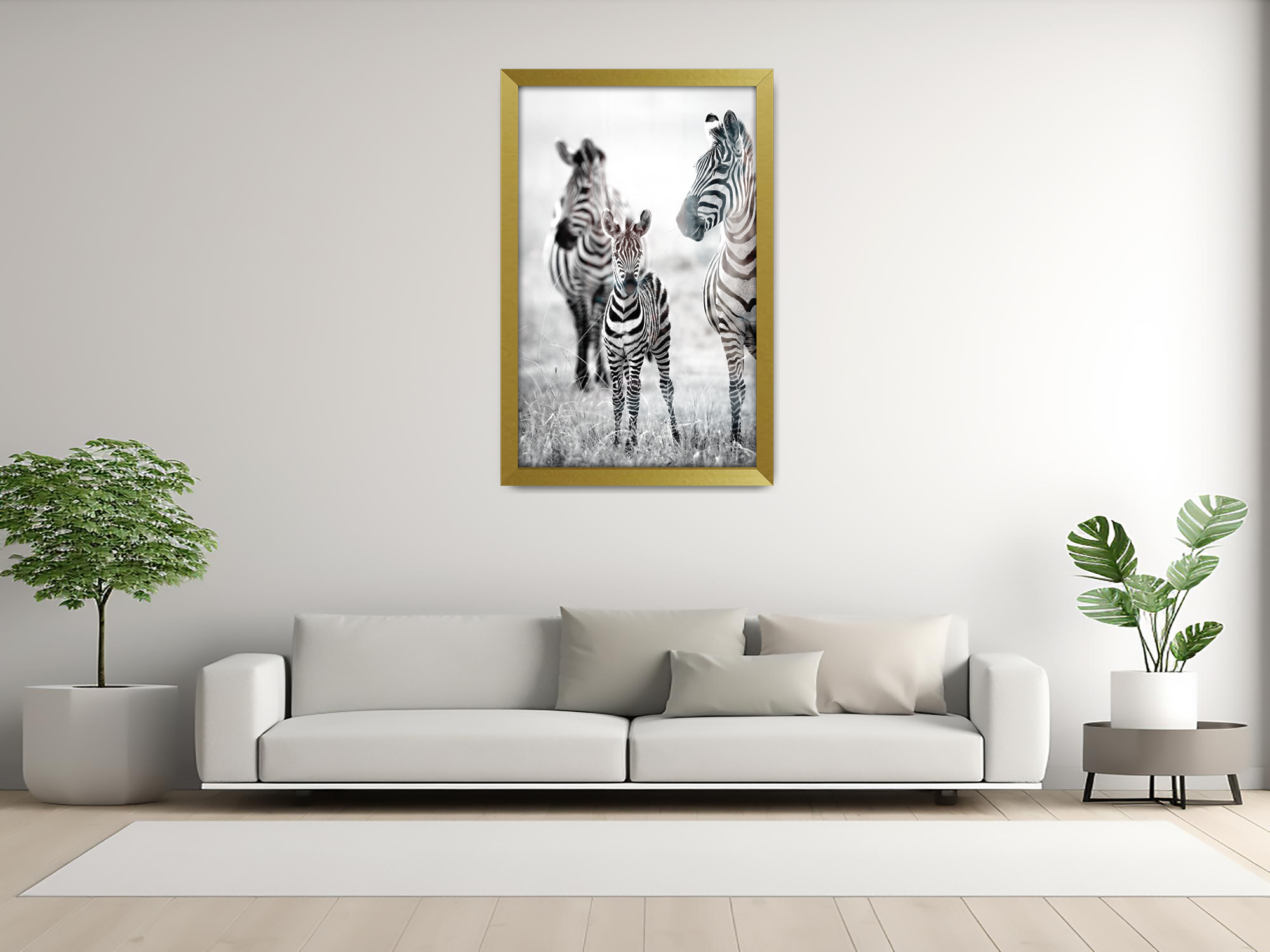 ( 60 x 90 CM ) / 36 x 24 Inch  |  Frames - MDF
 -  [ Gold ]