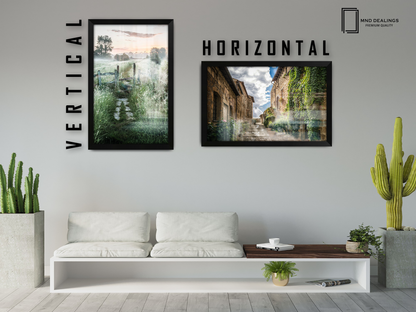 ( 60 x 90 CM ) / 36 x 24 Inch  |  Frames - MDF
 -  [ Matt Black ]