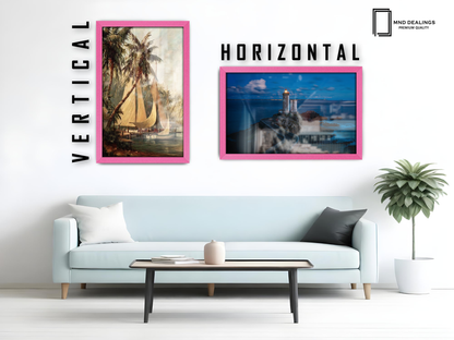 ( 60 x 90 CM ) / 36 x 24 Inch  |  Frames - MDF
 -  [ Pink ]
