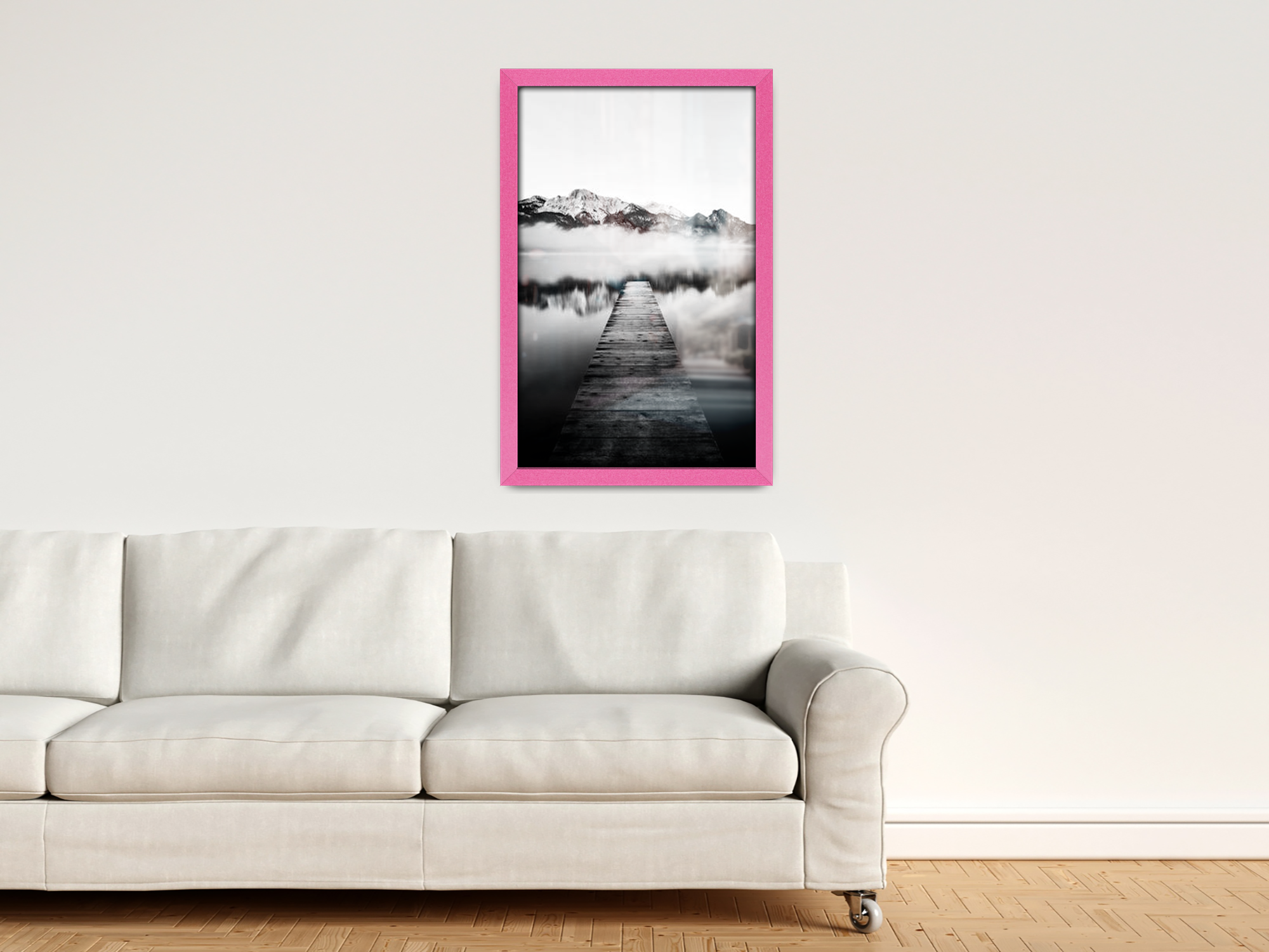 ( 60 x 90 CM ) / 36 x 24 Inch  |  Frames - MDF
 -  [ Pink ]