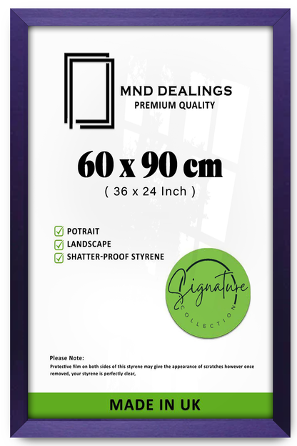 ( 60 x 90 CM ) / 36 x 24 Inch  |  Display Frame - MDF
 -  [ Purple ]