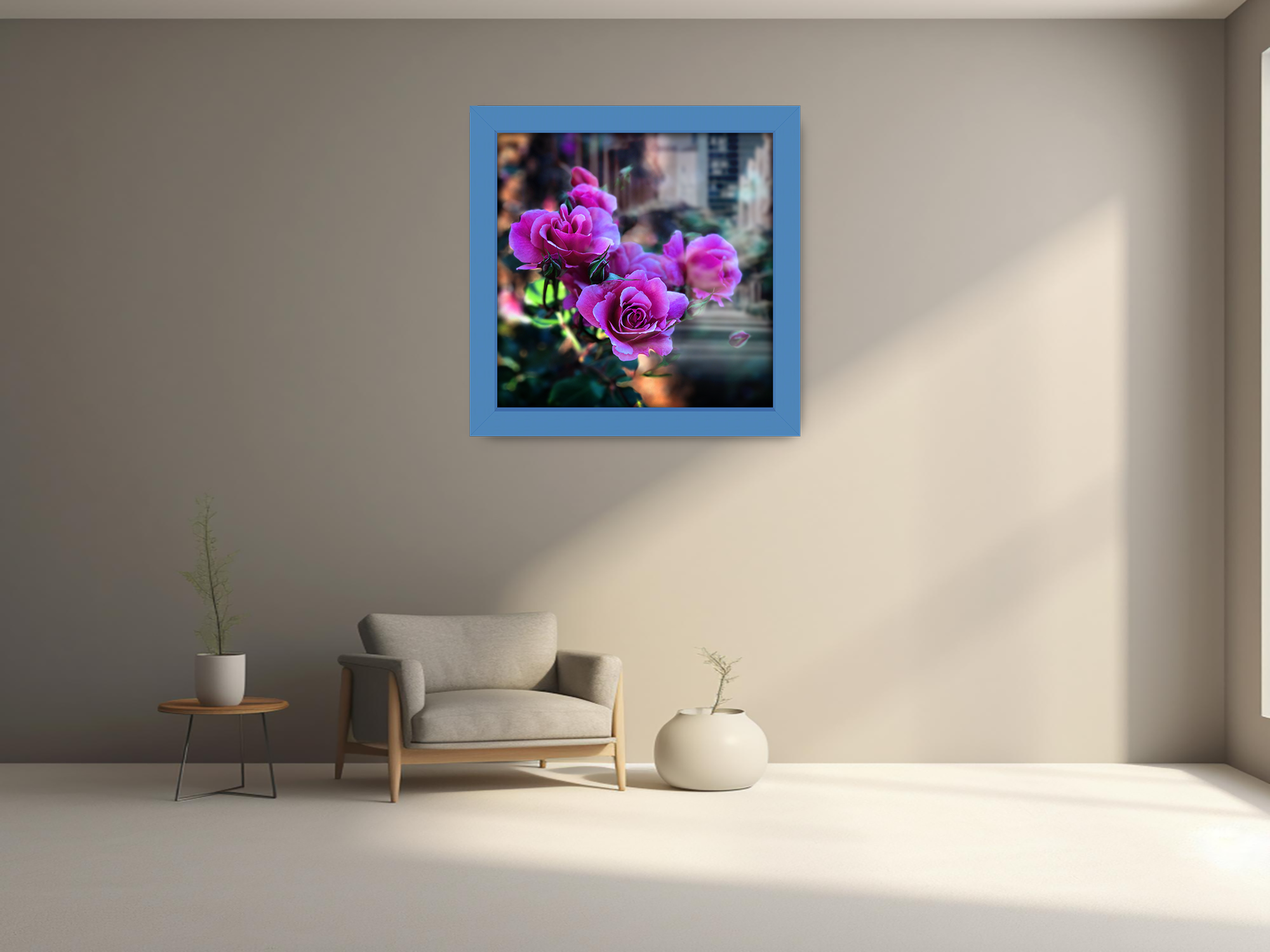 ( 65 x 65 CM ) / 26 x 26 Inch  |  Picture Frames - MDF
 -  [ Blue ]