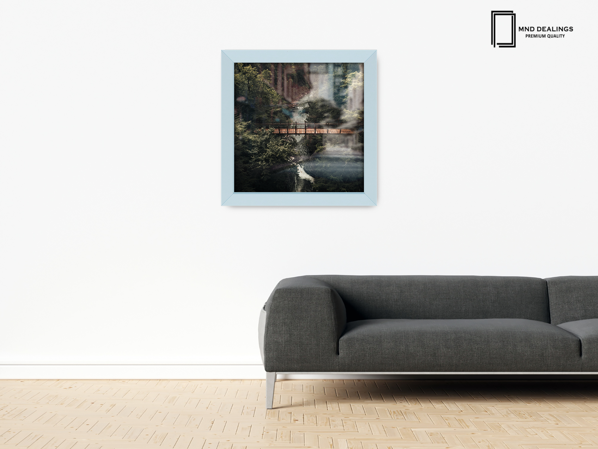 ( 65 x 65 CM ) / 26 x 26 Inch  |  Display Frame - MDF
 -  [ Light Grey ]