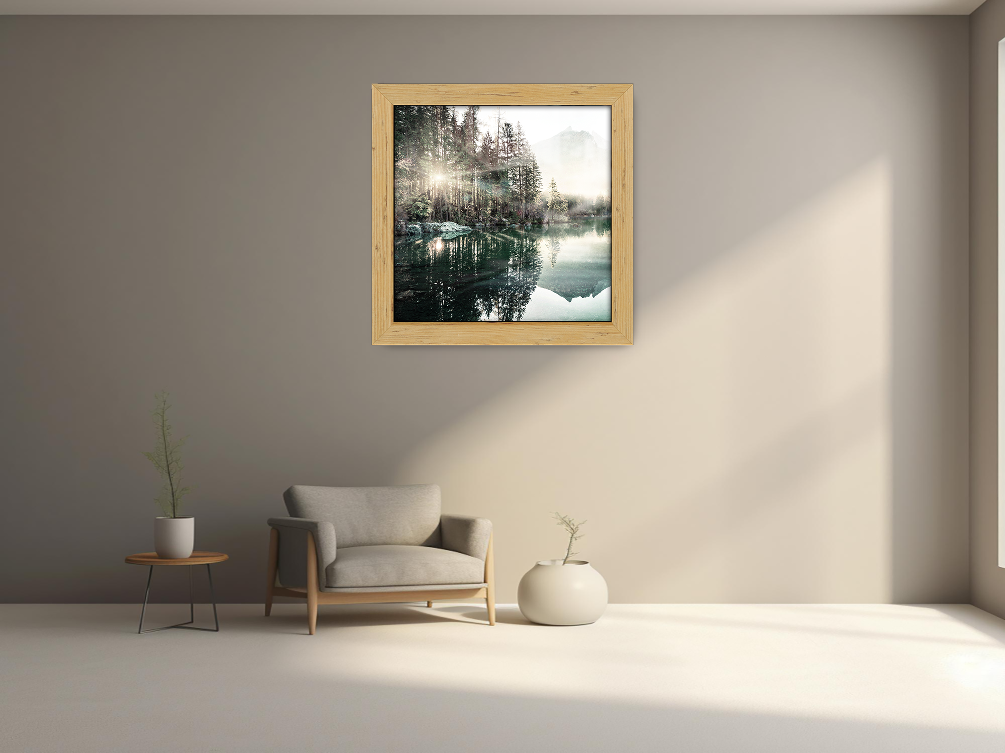 ( 65 x 65 CM ) / 26 x 26 Inch  |  Display Frame - MDF
 -  [ Pine ]