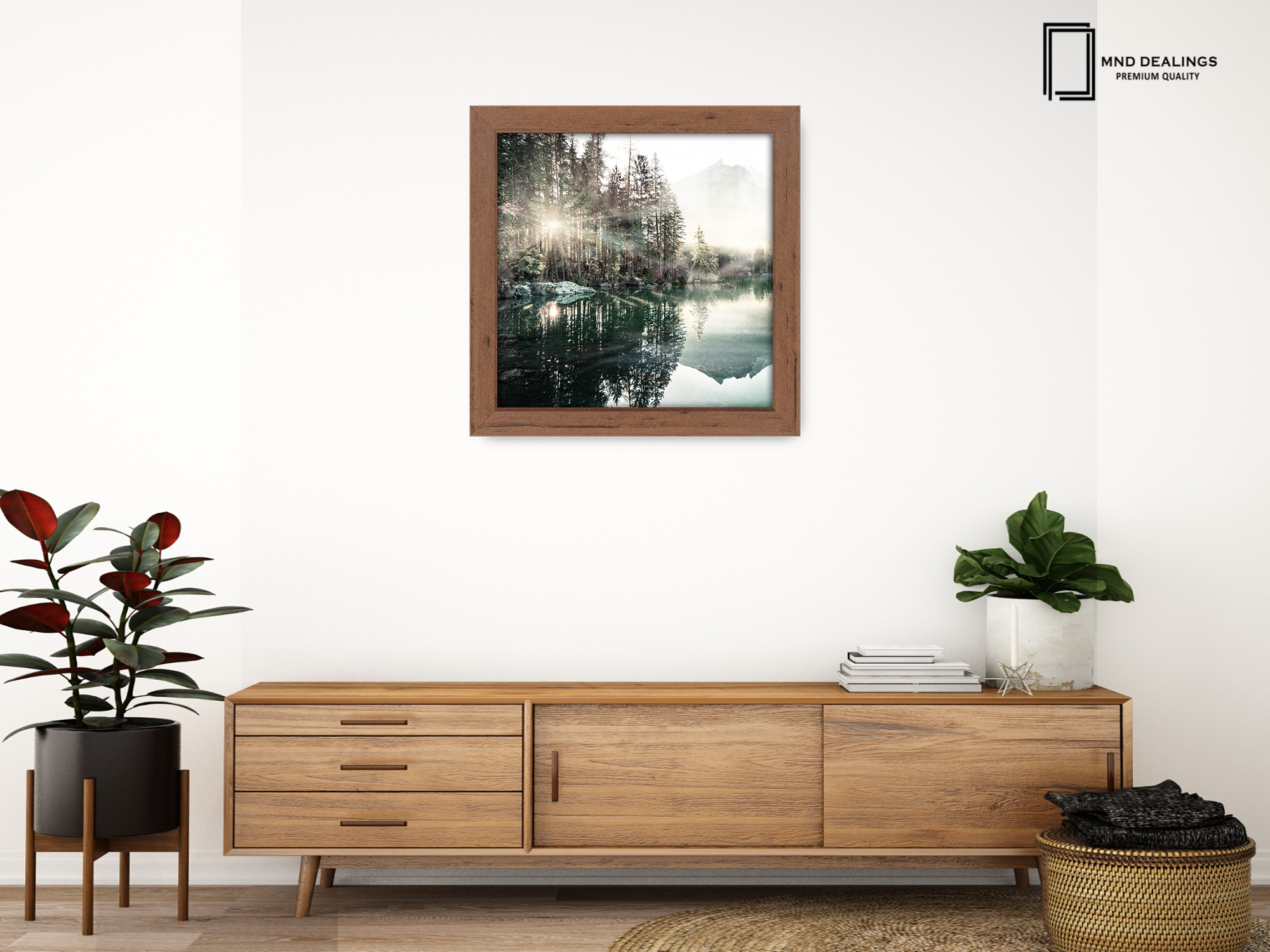 ( 65 x 65 CM ) / 26 x 26 Inch  |  Picture Frames - MDF
 -  [ Walnut ]