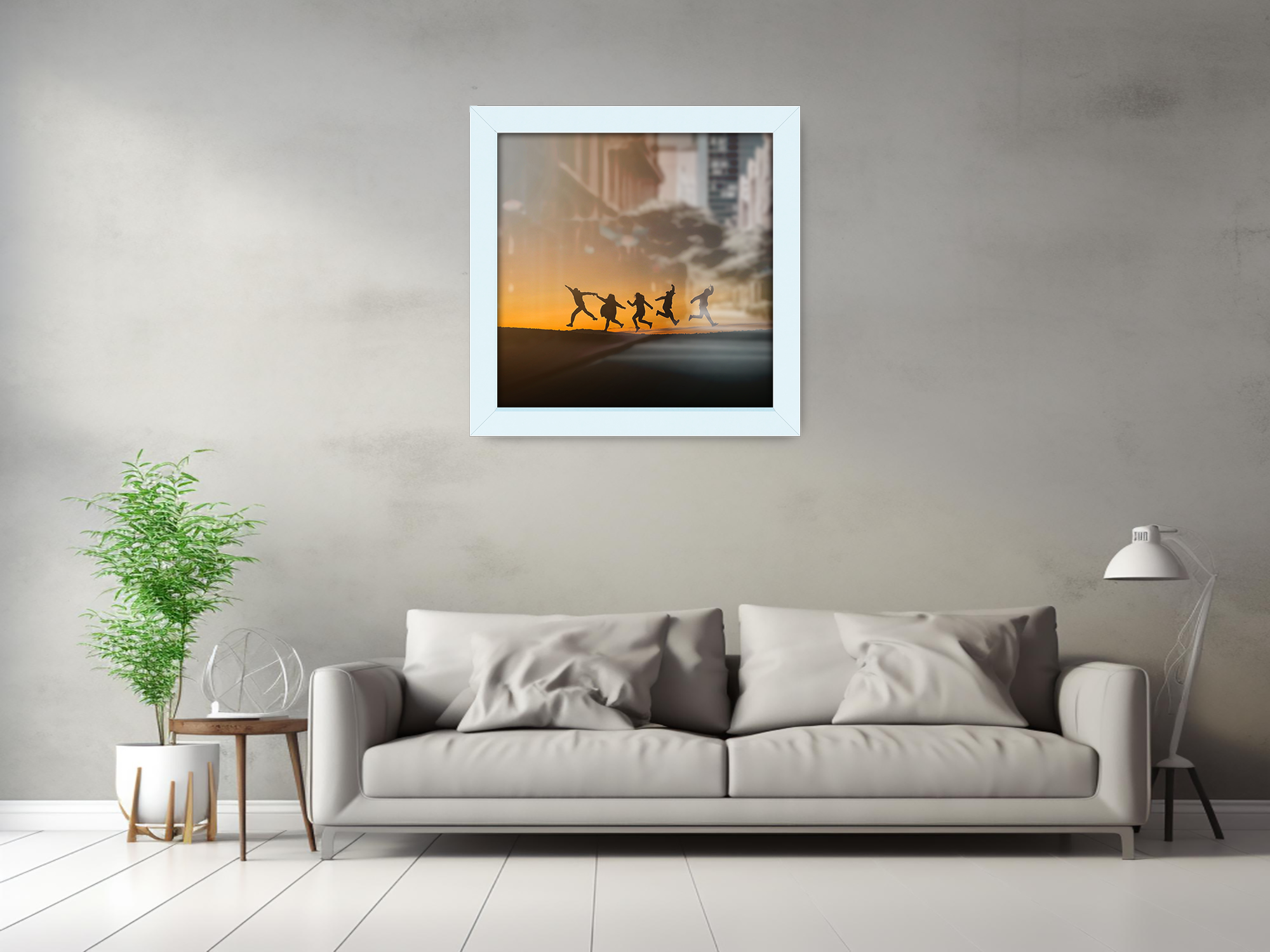 ( 65 x 65 CM ) / 26 x 26 Inch  |  Frames - MDF
 -  [ White ]