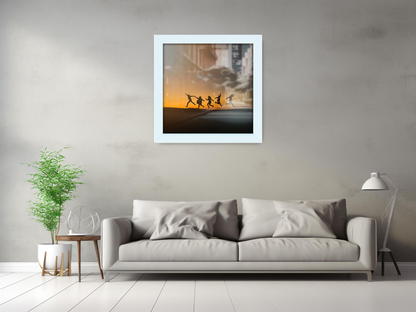 ( 65 x 65 CM ) / 26 x 26 Inch  |  Frames - MDF
 -  [ White ]