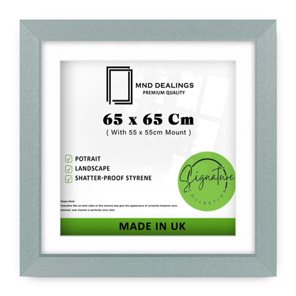 ( 65 x 65 Cm ) / 26 x 26 Inch with 55 x 55 Cm White Mount Display Frame - MDF