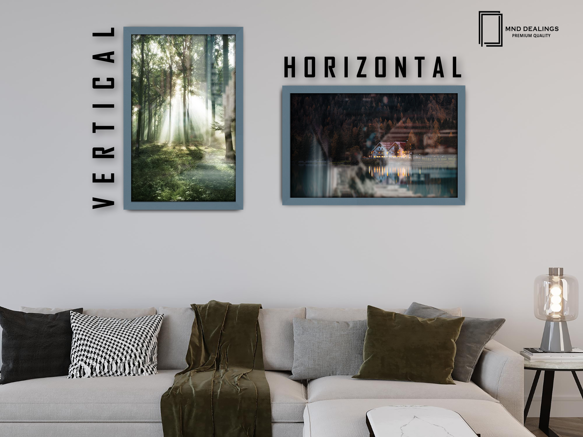 ( 70 x 100 CM ) / 40 x 28 Inch  |  Photo Frames - MDF
 -  [ Dark Grey ]