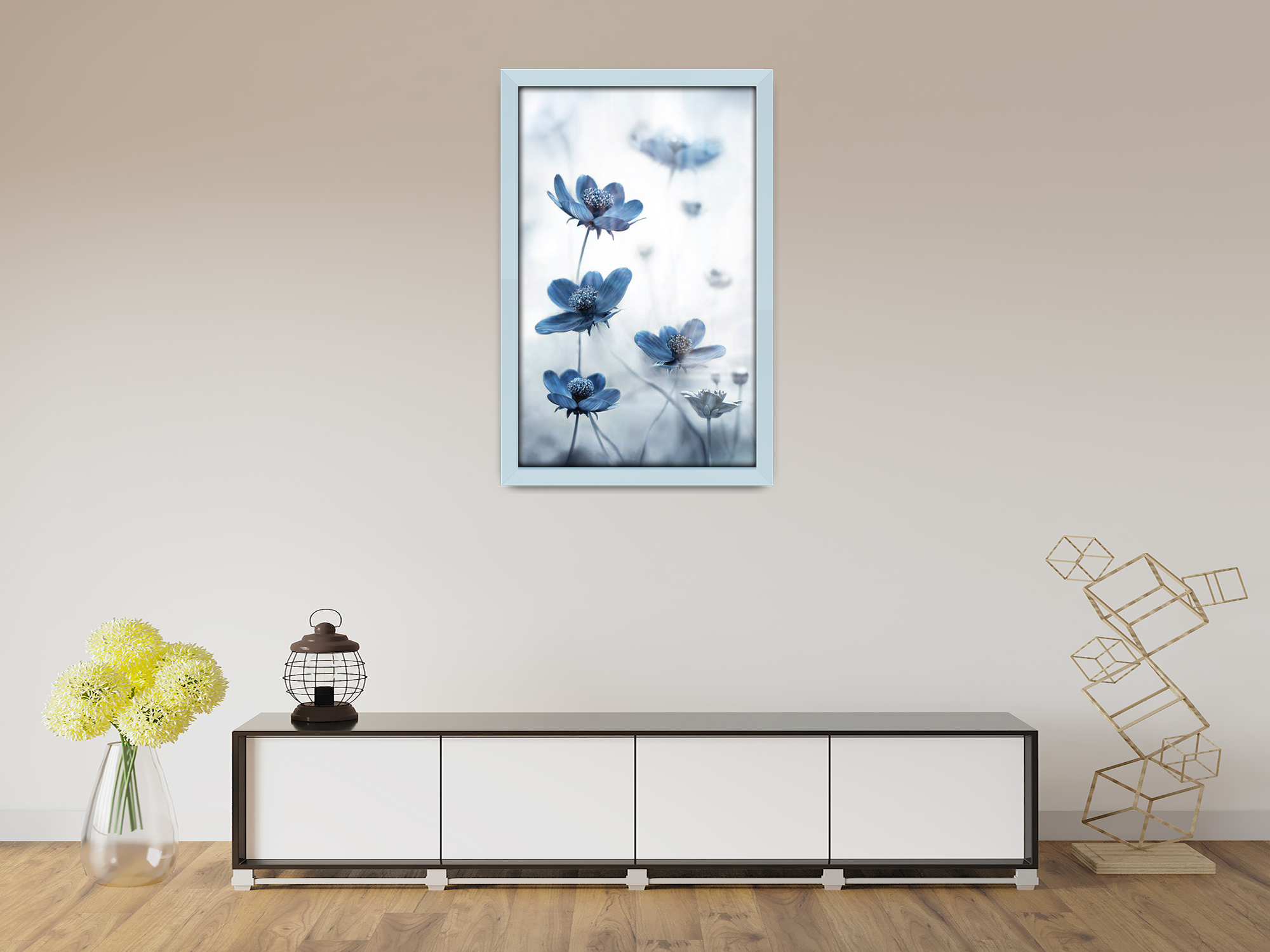 ( 70 x 100 CM ) / 40 x 28 Inch  |  Frames - MDF
 -  [ Light Grey ]